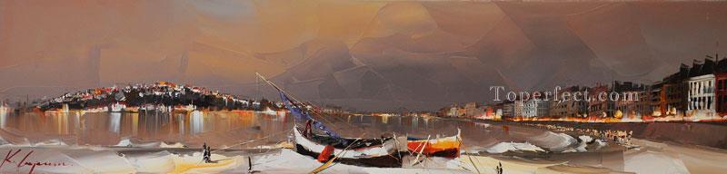 boat on beach Kal Gajoum Oil Paintings
